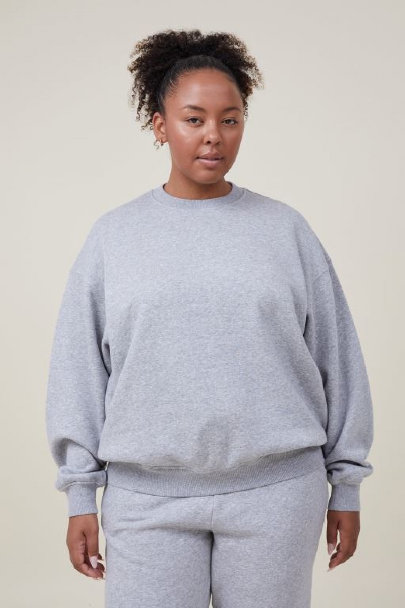 Cotton On Classic Crew Sweatshirt Women's Track Pants Grey | qoj9c0NmcBh