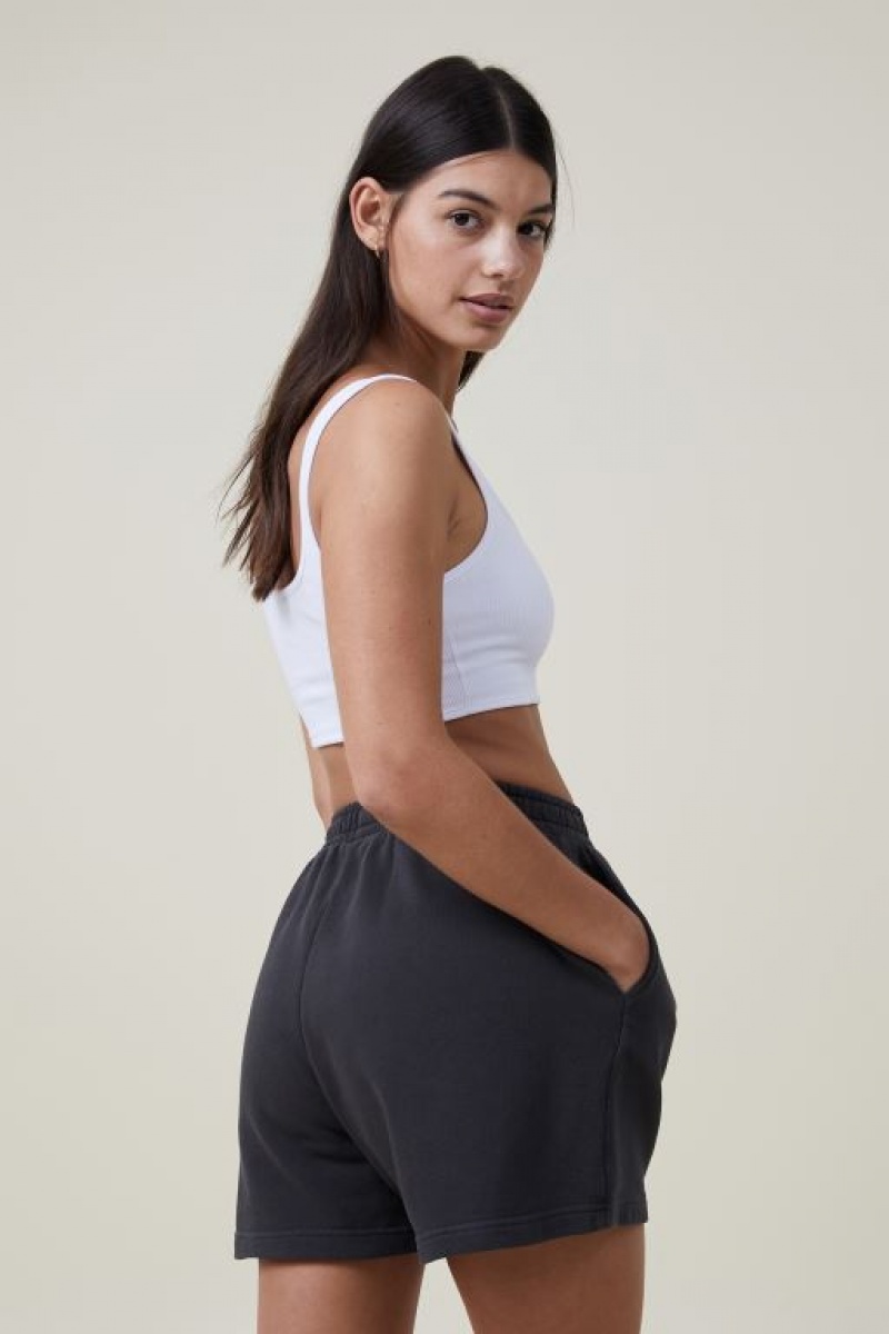 Cotton On Classic Washed Fleece Short Women's Track Pants Black | q59kN5rOilB