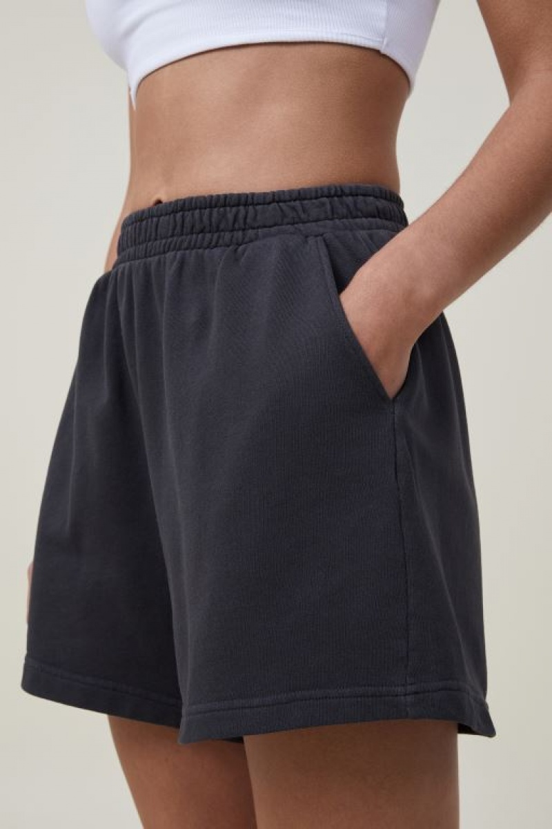 Cotton On Classic Washed Fleece Short Women's Track Pants Black | q59kN5rOilB