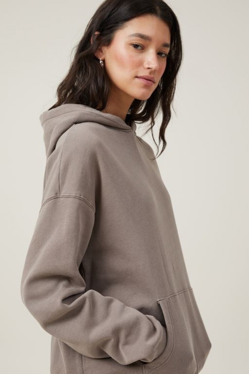 Cotton On Classic Washed Hoodie Women's Jumpers Beige | 9SS7VC7OBOW