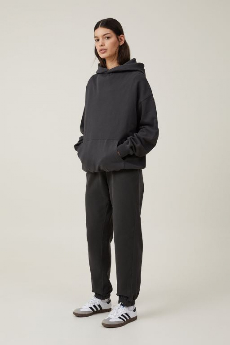 Cotton On Classic Washed Hoodie Women's Jumpers Black | uaAmd6OKu61