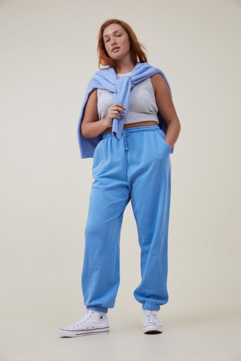 Cotton On Classic Washed Track Women's Pants Blue | V8dYUKPXlxO