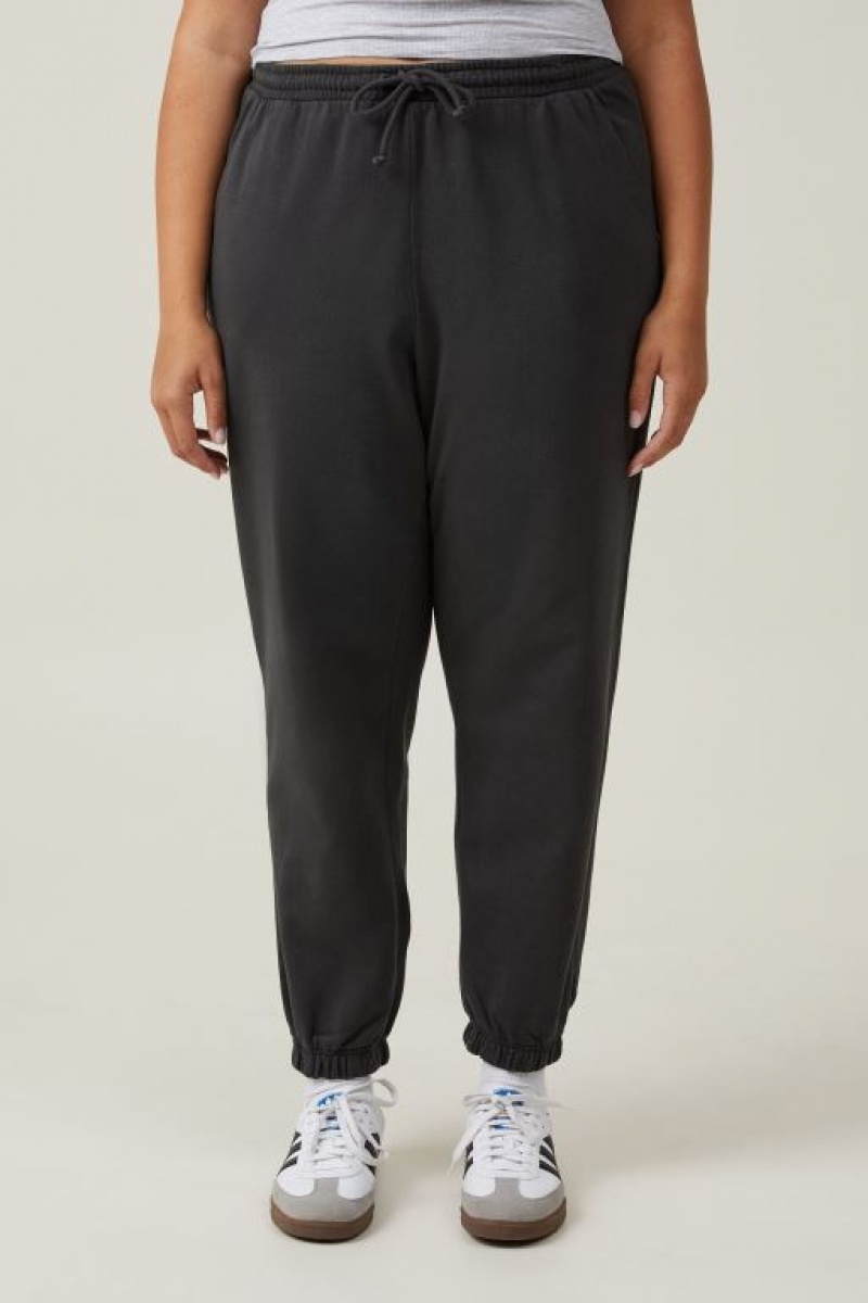 Cotton On Classic Washed Track Women's Pants Black | 96VdJ27iaF4