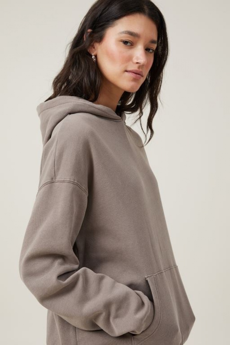 Cotton On Classic Washed Women's Hoodie Beige | zHUVR5qYEf5