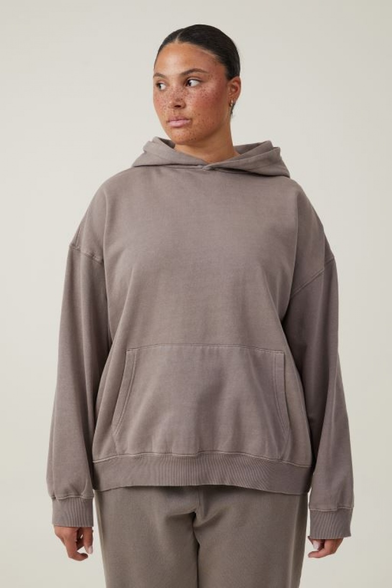 Cotton On Classic Washed Women's Hoodie Beige | zHUVR5qYEf5