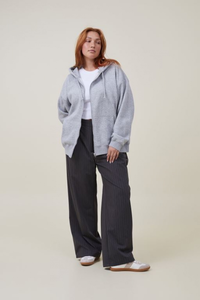 Cotton On Classic Zip-Through Women's Hoodie Grey | 6bY0f1kOXJx