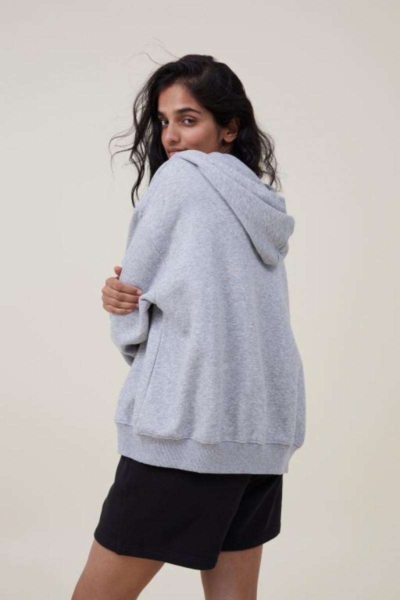 Cotton On Classic Zip-Through Women's Hoodie Grey | 6bY0f1kOXJx