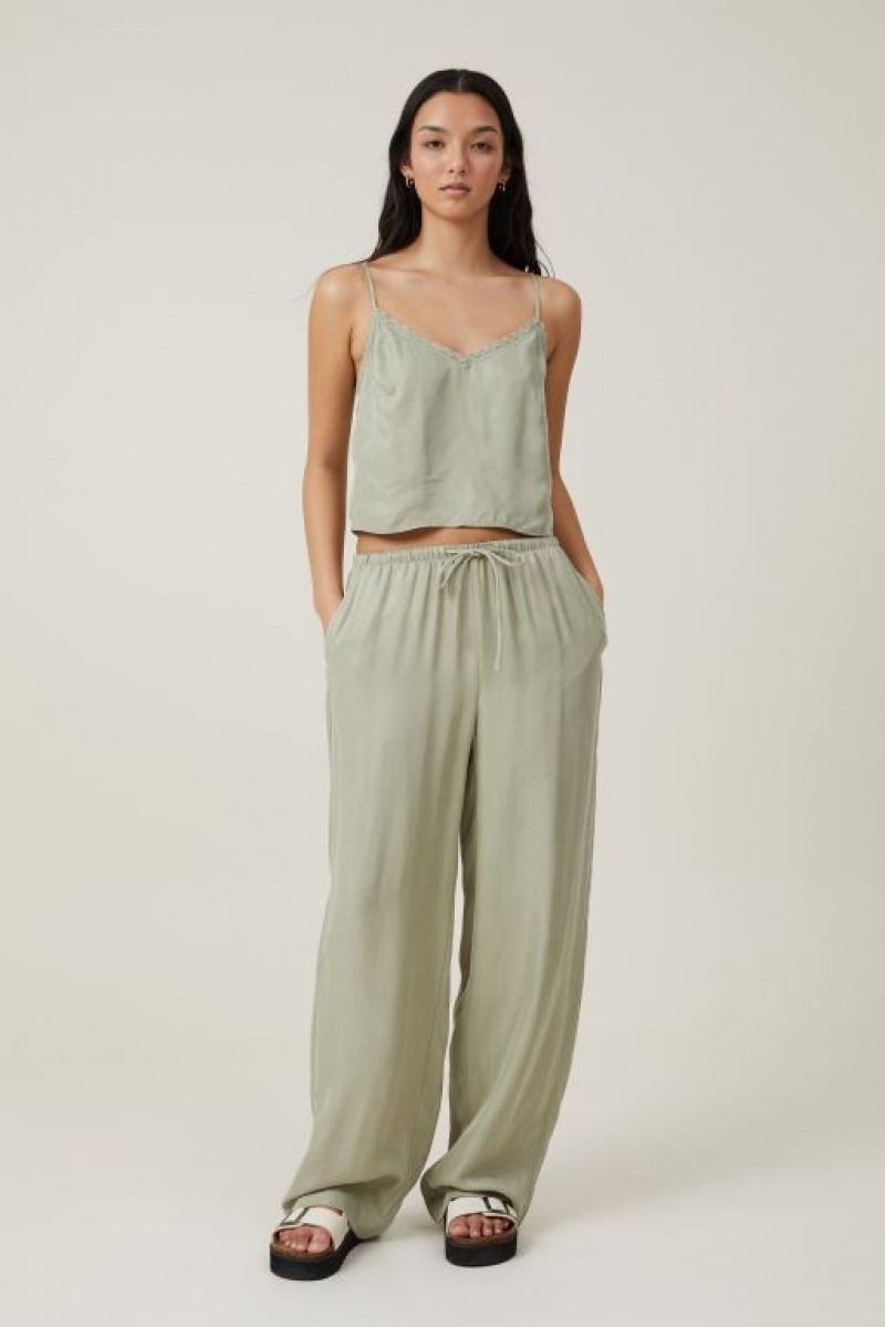 Cotton On Cleo Cupro Cami Women's Shirts Khaki | avJGG5cZyra