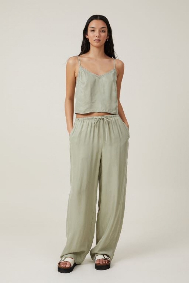 Cotton On Cleo Cupro Women's Cami Khaki | H3QOjdR13zb