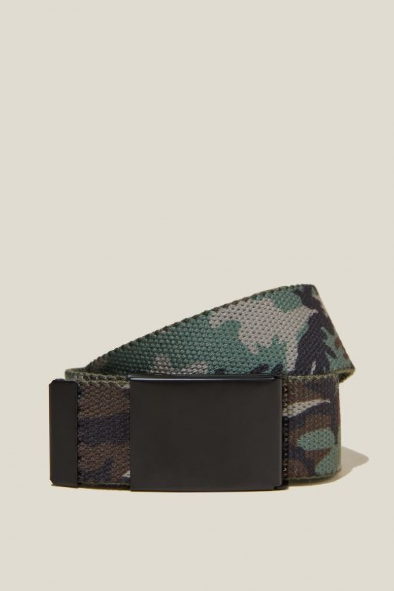 Cotton On Clip Men\'s Belts Camo / Black | 9evZ2UNnzGI