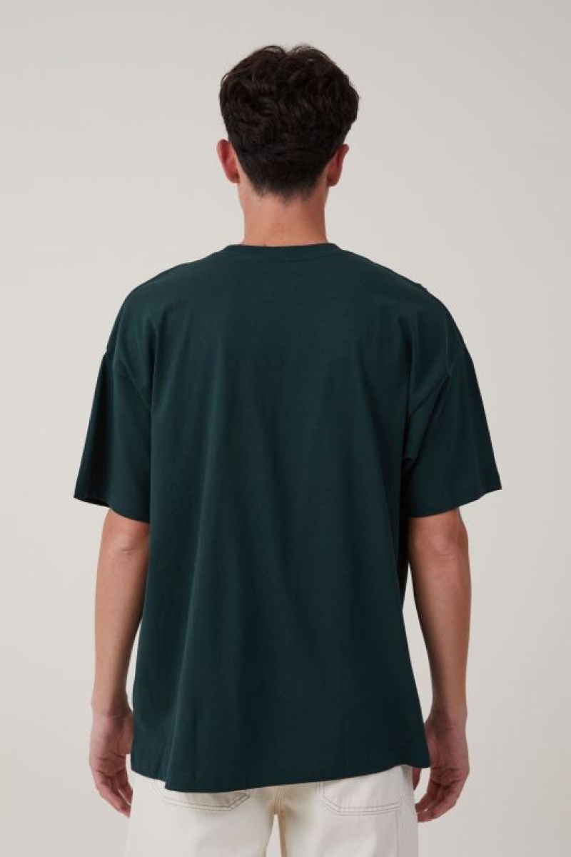 Cotton On Cny Vintage Oversized Men's Graphic T-Shirts Green | 7TZ1c7rPvXg