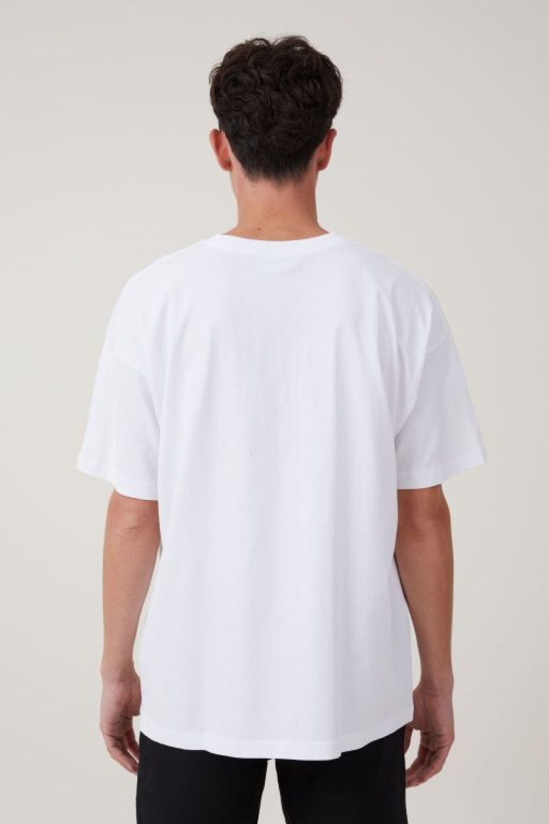 Cotton On Cny Vintage Oversized Men's Graphic T-Shirts White | 0QUiqWwiS6l