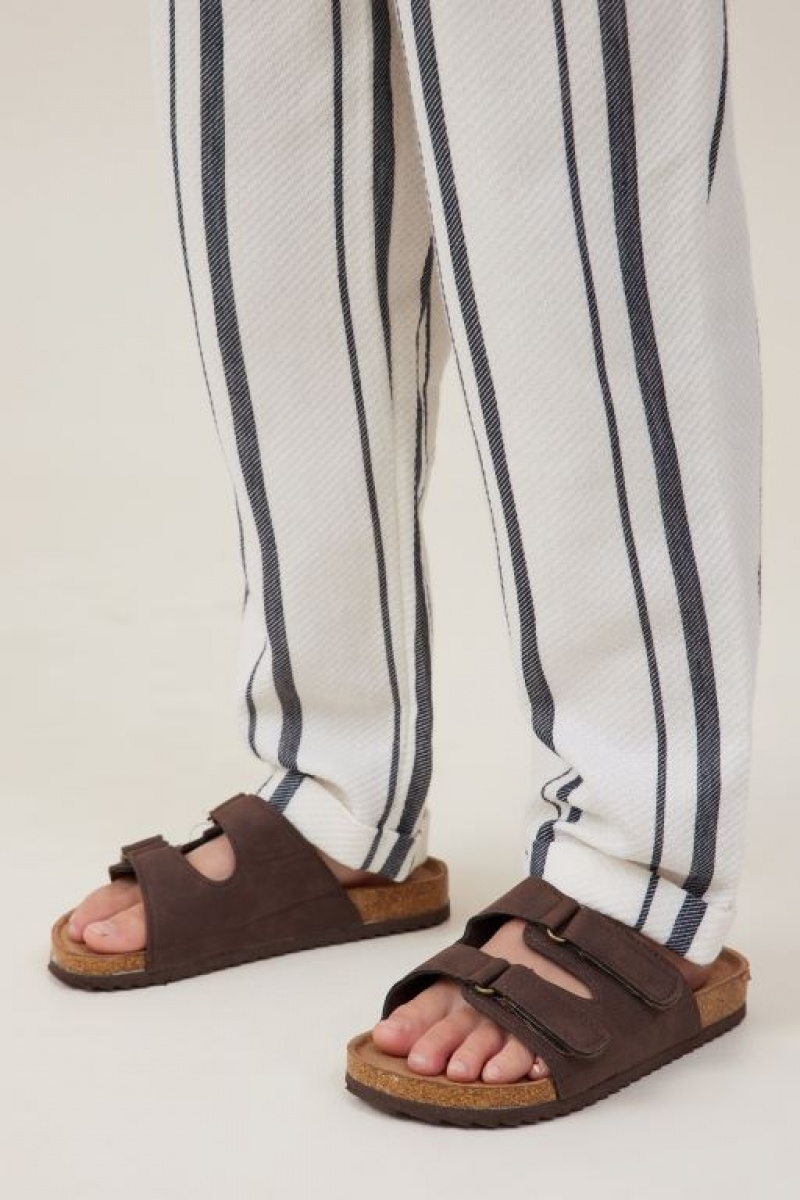Cotton On Collab Relaxed Boys' Jeans Navy Stripes | 3XQFKx81WT6