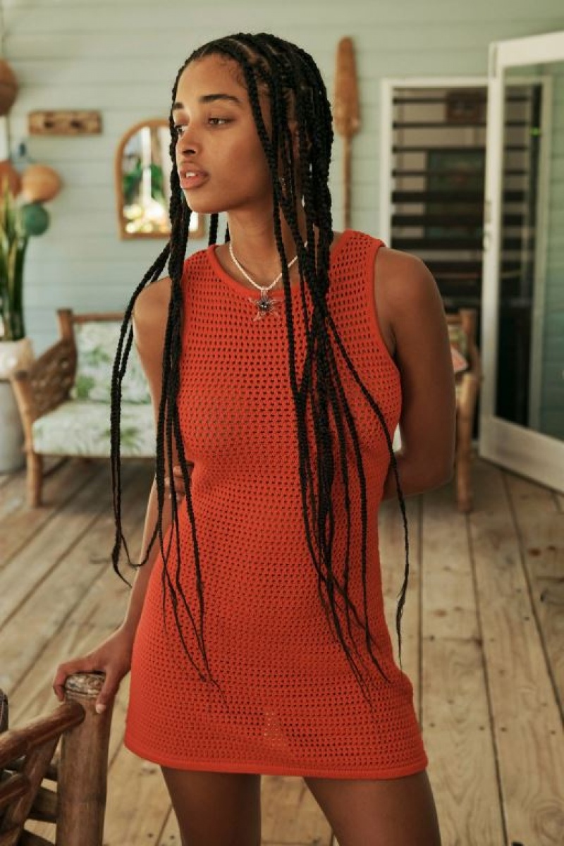 Cotton On Corby Crochet Women\'s Mini Dress Red | MTcPYI9sPQD
