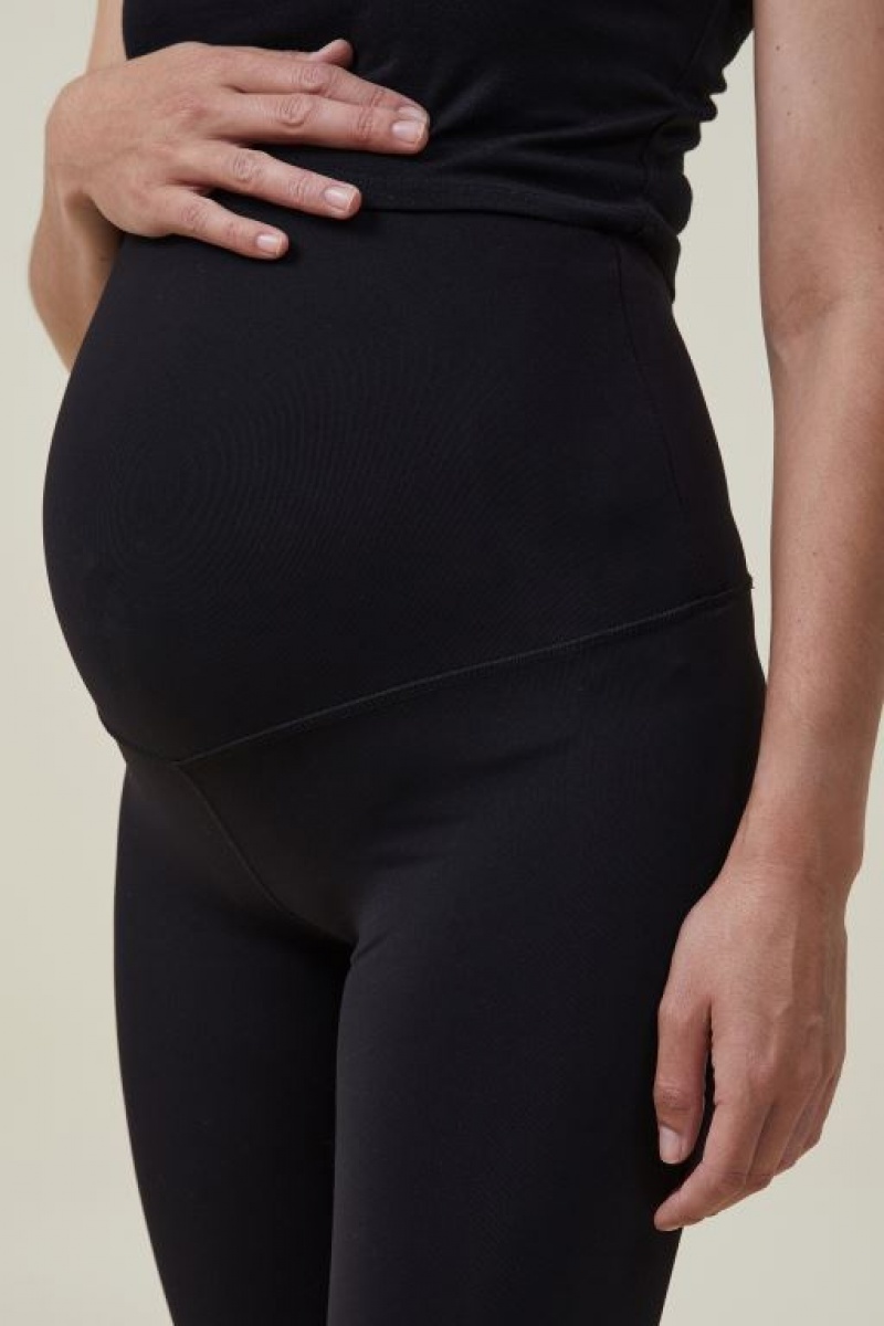 Cotton On Core Tight Over Belly Women's Maternity Wear Black | lOA7oQuLD9x