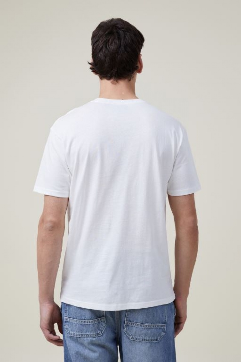 Cotton On Corona Premium Loose Fit Men's Graphic T-Shirts White | ZBLQ4CLk4Pv