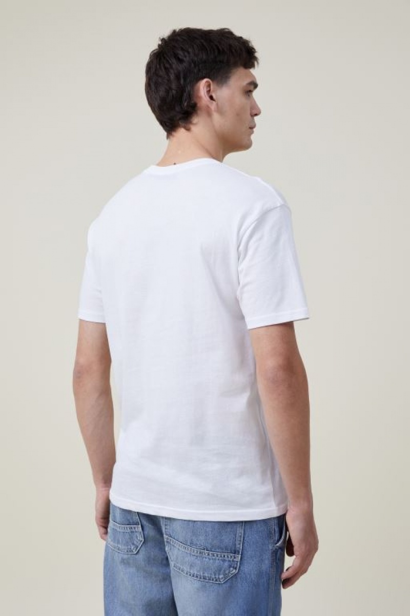 Cotton On Corona Premium Loose Fit Men's Graphic T-Shirts White | MXVM6oXQRO7
