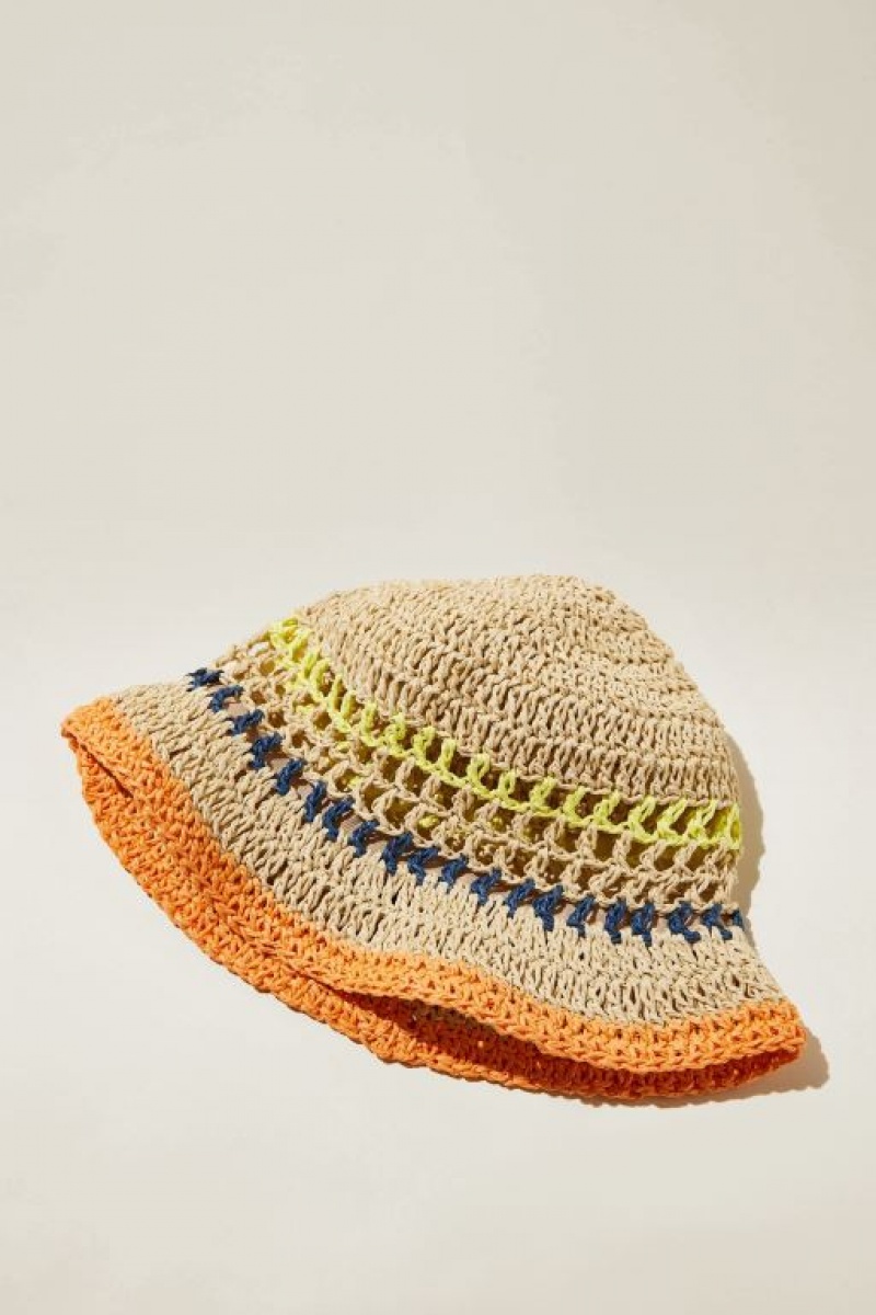 Cotton On Crochet Bucket Men's Caps Multicolor | OLMOjM1wJPD