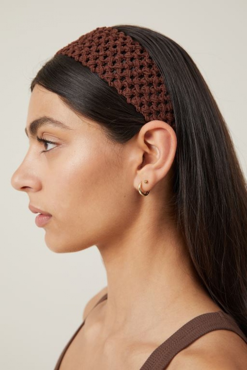 Cotton On Crochet Headband Women\'s Hair Accessories Brown | r8TtxqdvOBo