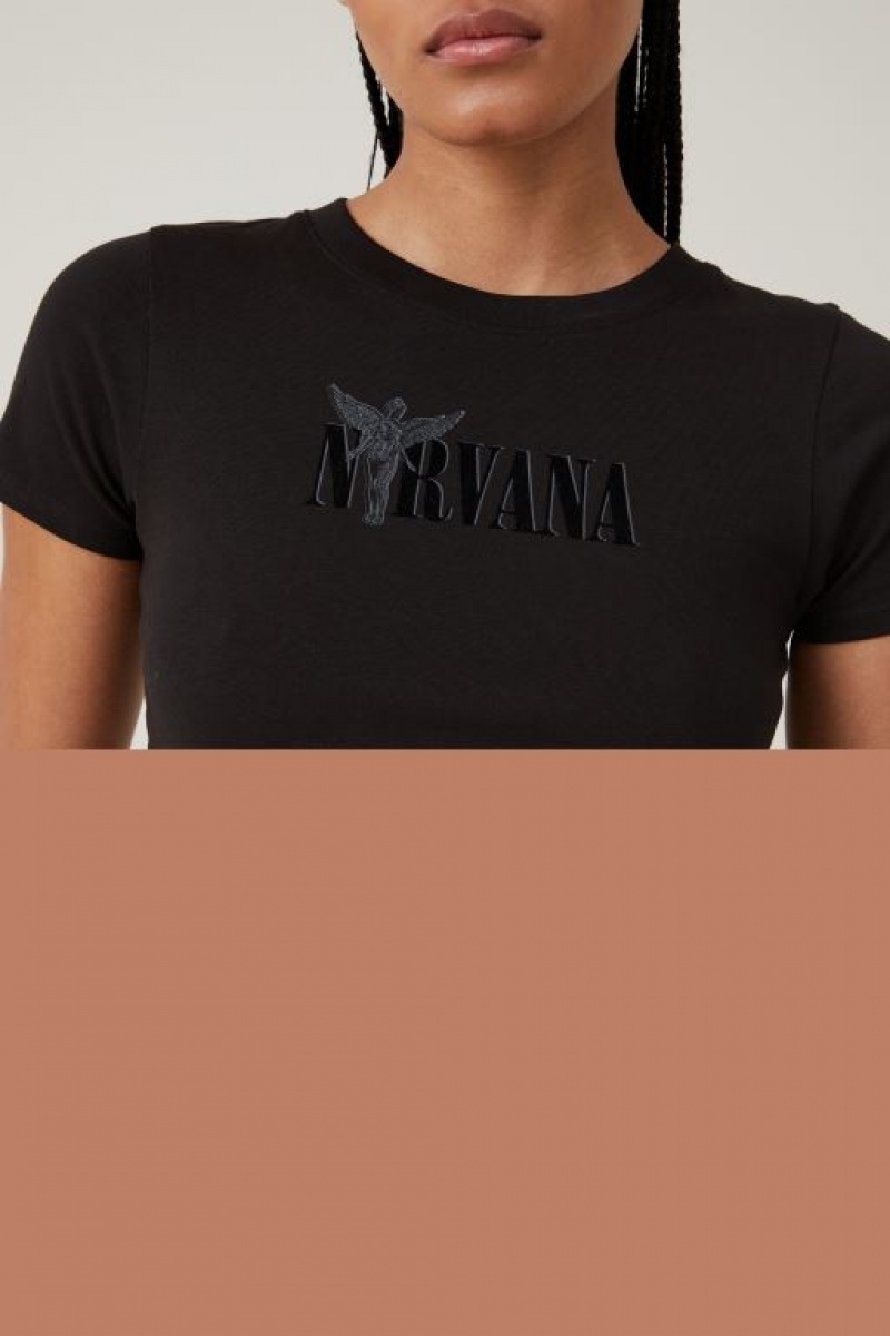 Cotton On Crop Fit Lcn Graphic Women's Graphic T-Shirts Black | nTwxNf1k0kh