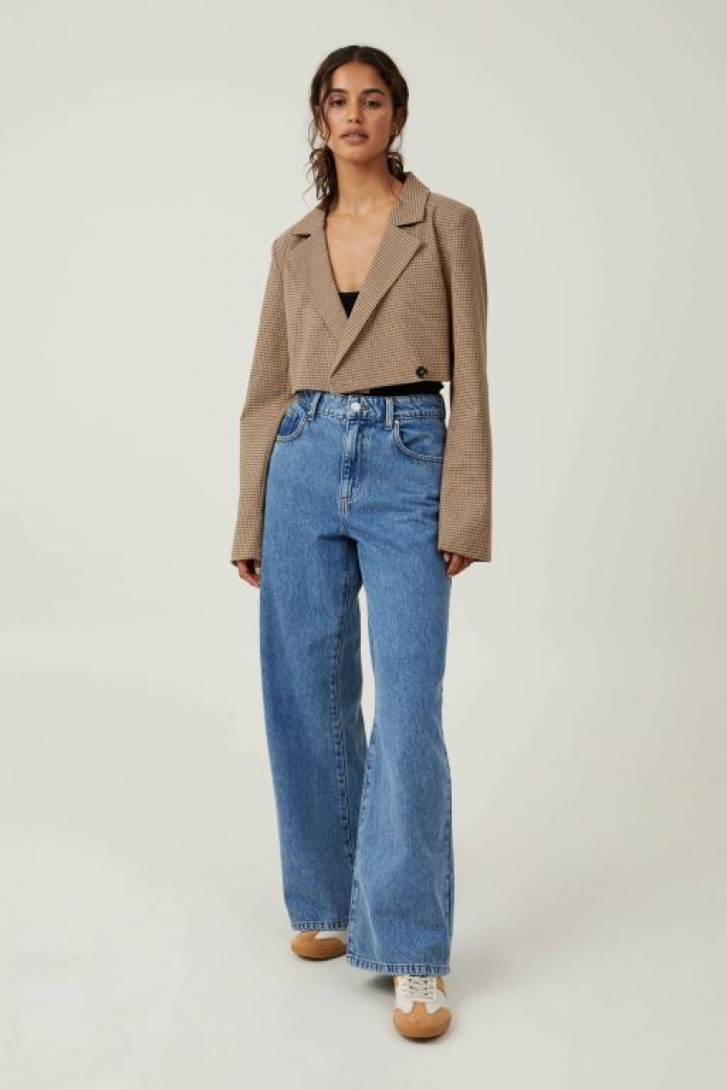 Cotton On Cropped Women's Blazers Micro | ivSupy36ptE