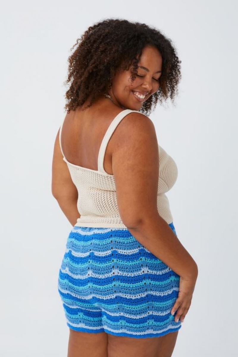 Cotton On Curve Crochet Women's Tanks Grey | mcci6NmZAc8