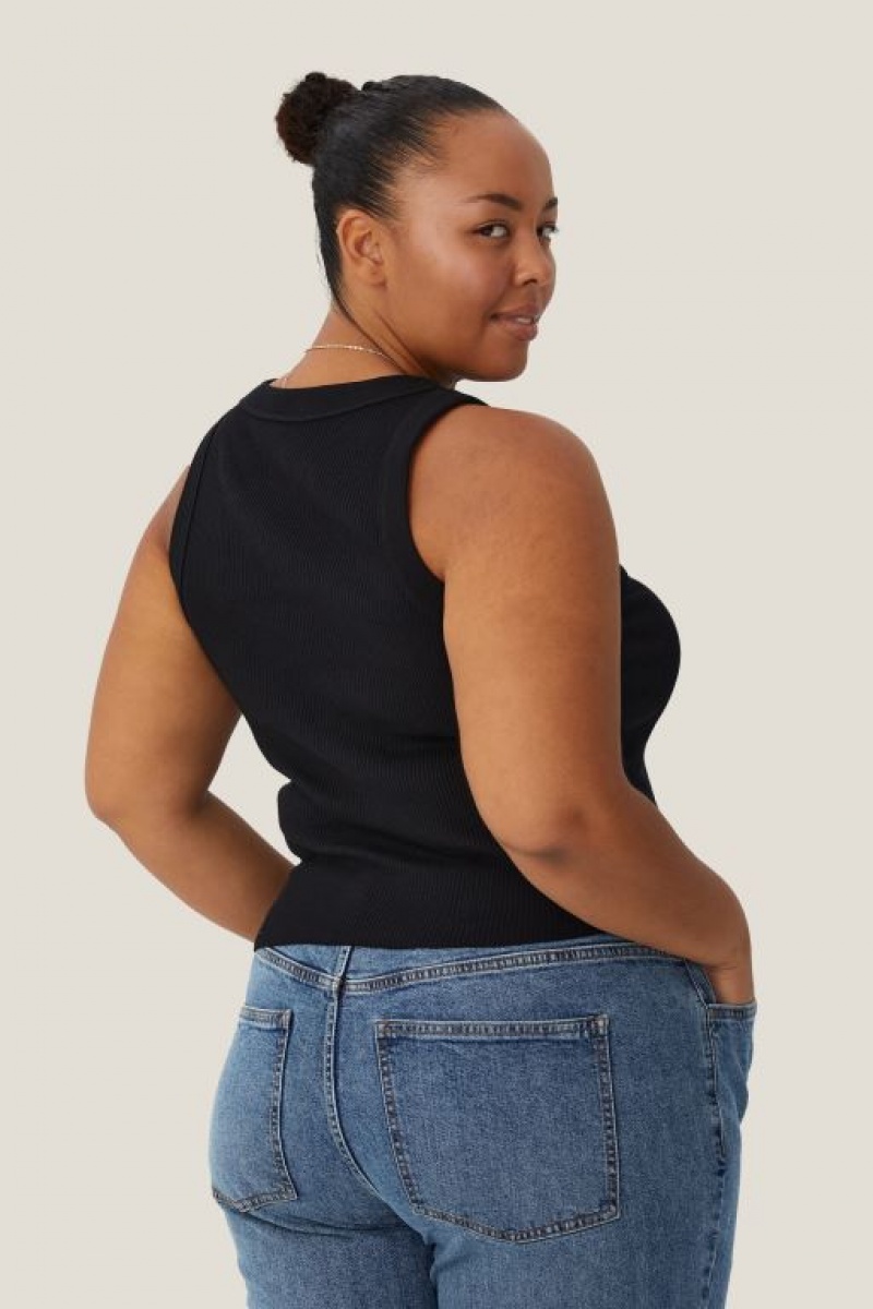 Cotton On Curve The 91 Women's Tanks Black | tsflGhbSl0o