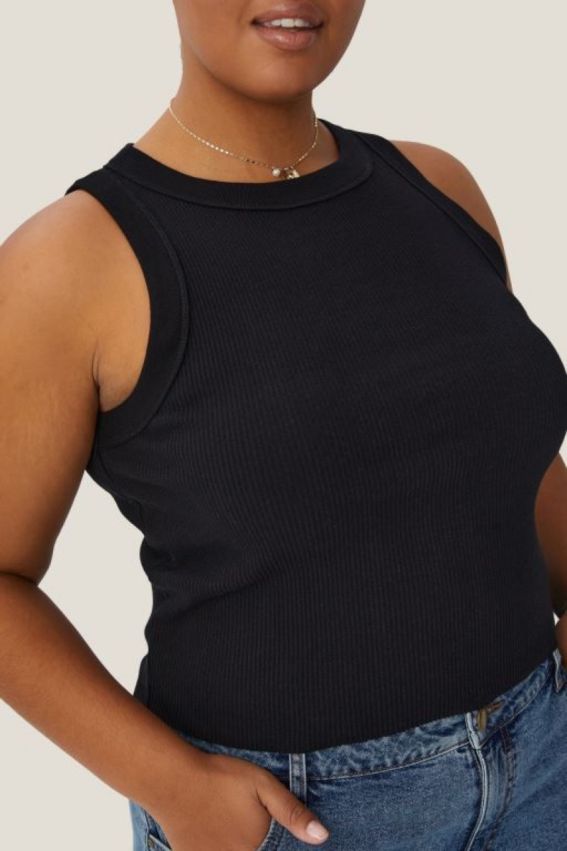 Cotton On Curve The 91 Women's Tanks Black | tsflGhbSl0o