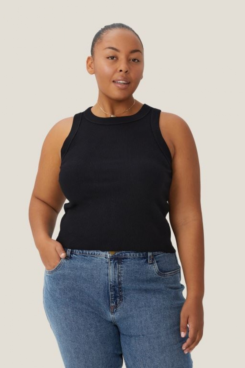 Cotton On Curve The 91 Women\'s Tanks Black | tsflGhbSl0o