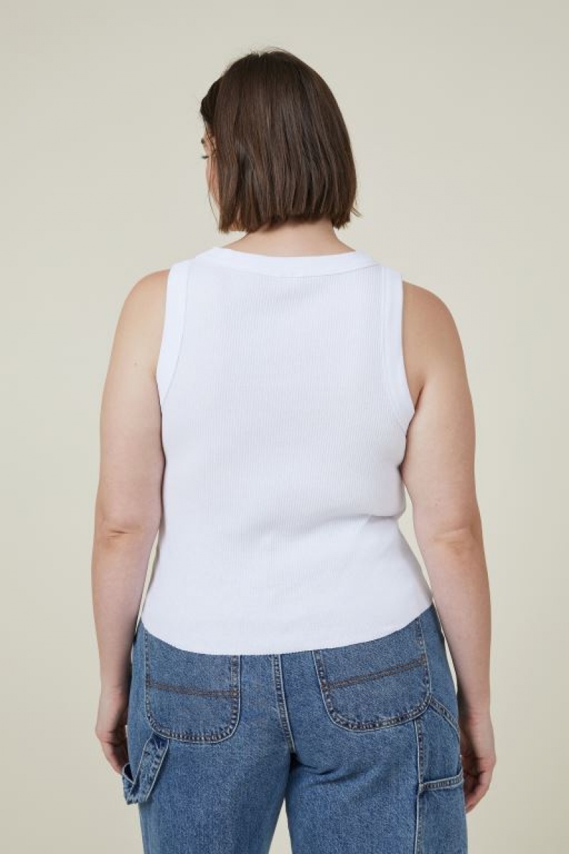 Cotton On Curve The 91 Women's Tanks White | hjdNcIsPMtT