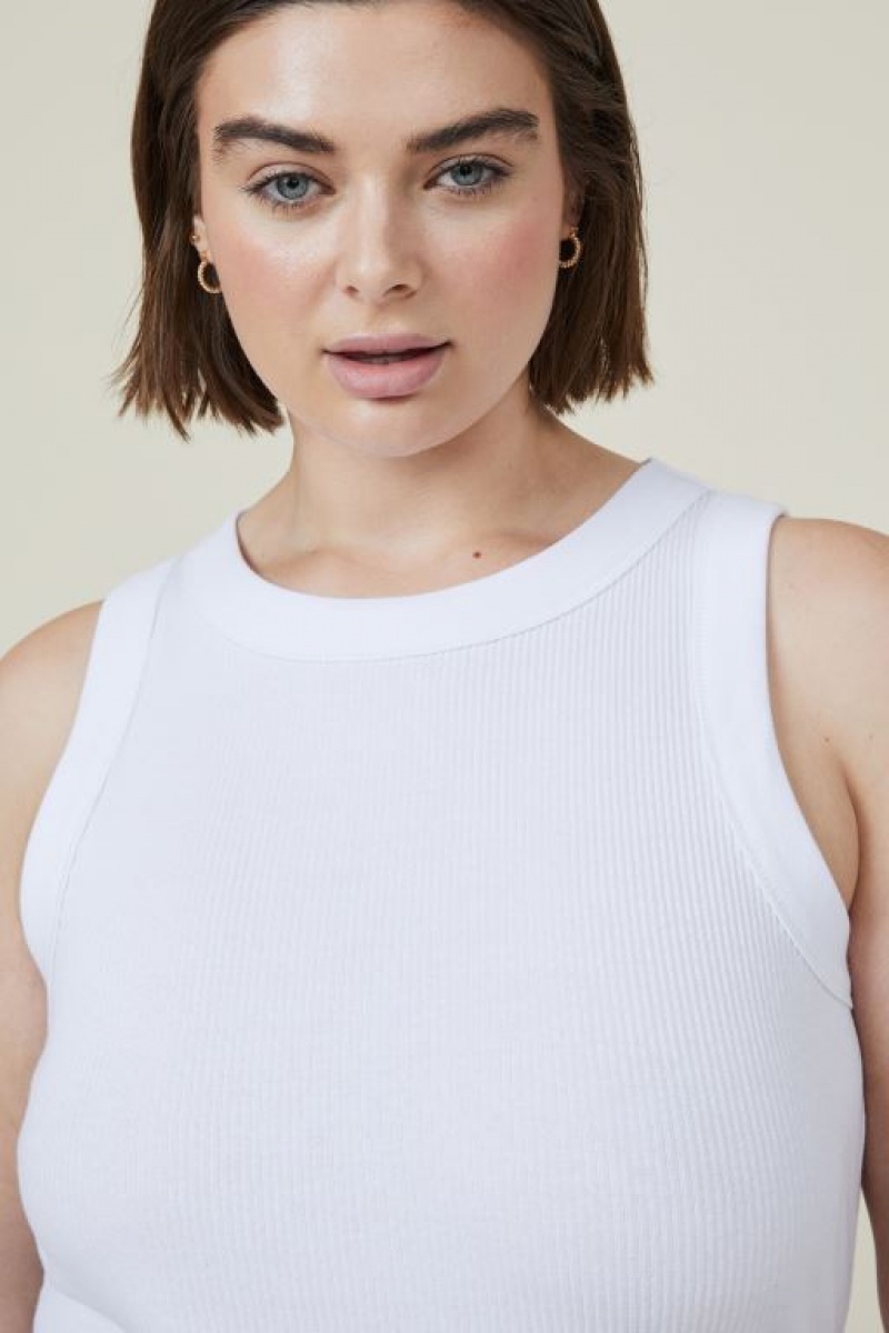 Cotton On Curve The 91 Women's Tanks White | hjdNcIsPMtT