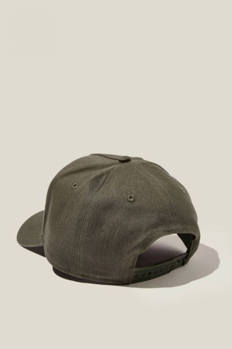 Cotton On Curved Peak Snapback Men's Caps Khaki / Black | ccRERBTI90P