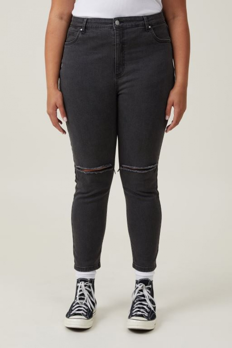 Cotton On Curvy High Stretch Skinny Jean Women's Pants Black | a1sPrbZuSzT