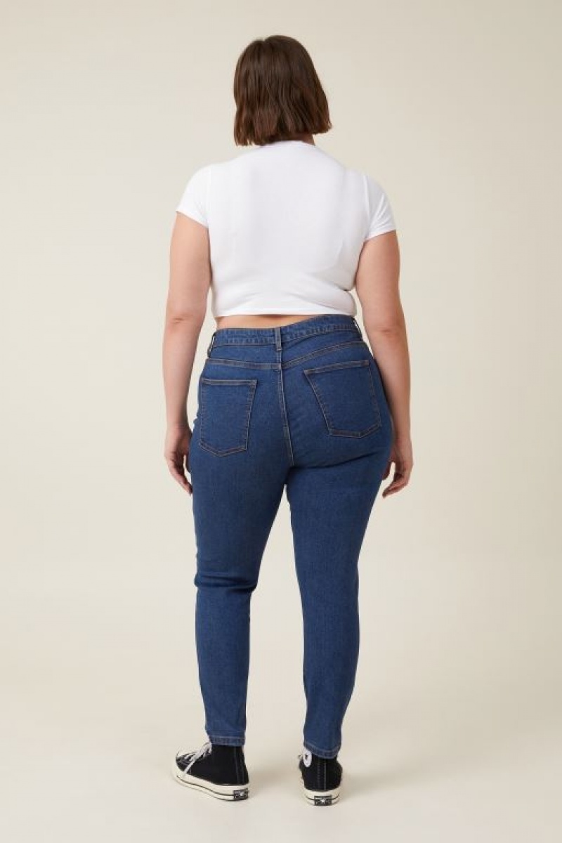 Cotton On Curvy High Stretch Skinny Jean Women's Pants Blue | GMGdauOpmhM