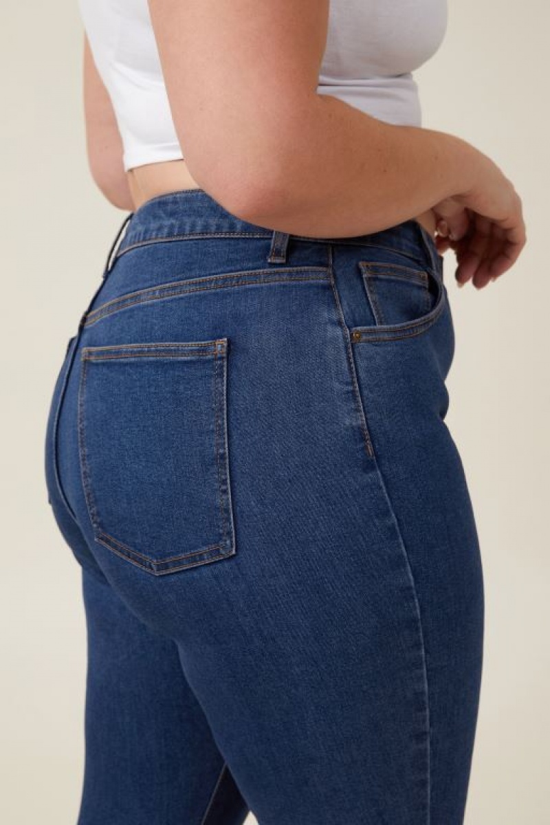 Cotton On Curvy High Stretch Skinny Jean Women's Pants Blue | GMGdauOpmhM