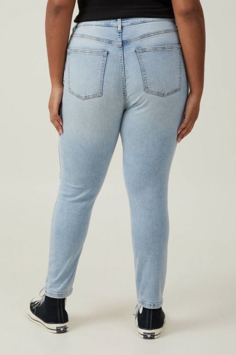 Cotton On Curvy High Stretch Skinny Jean Women's Pants Blue | oihSDsBFBY0