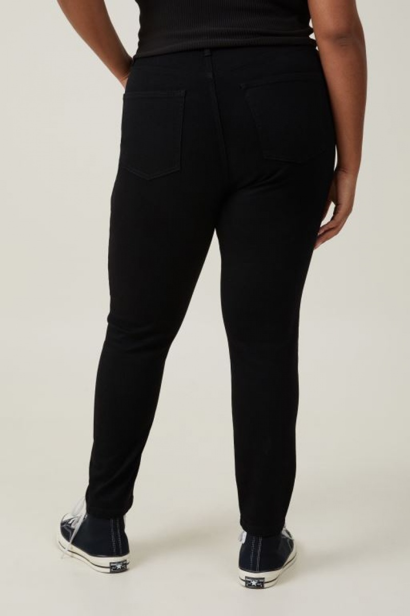 Cotton On Curvy High Stretch Skinny Women's Jeans Black | PaTQGdz1kLT