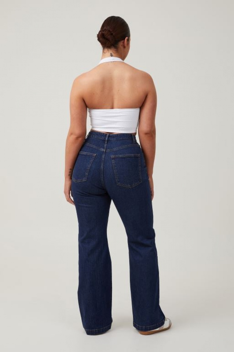 Cotton On Curvy Stretch Bootcut Flare Jean Women's Pants Blue | xThmzQpWPFl