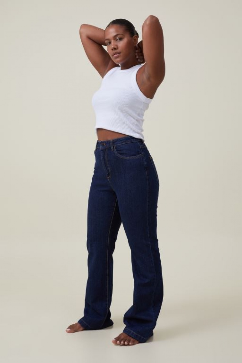 Cotton On Curvy Stretch Bootcut Flare Jean Women's Pants Blue | xThmzQpWPFl