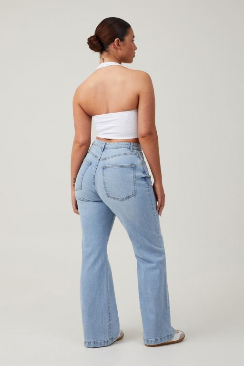 Cotton On Curvy Stretch Bootcut Flare Jean Women's Pants Blue | mY6LB7FZauJ