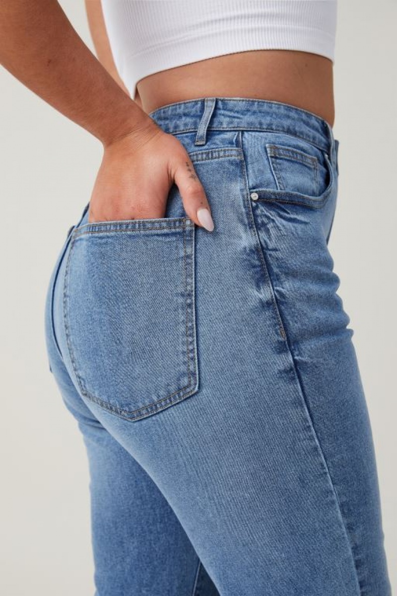 Cotton On Curvy Stretch Bootcut Flare Women's Jeans Blue | ZoX5343fNBF