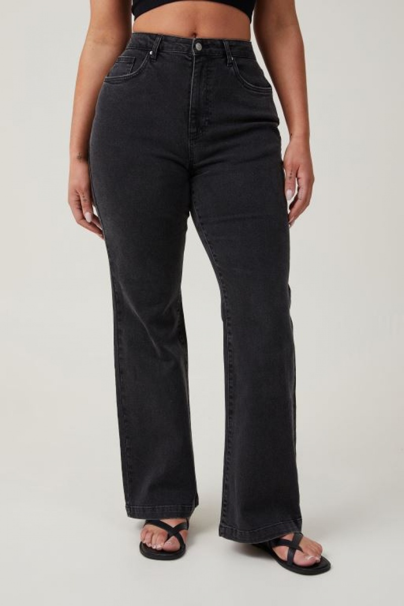 Cotton On Curvy Stretch Bootcut Flare Women's Jeans Deep Grey Black | DlJQviBwuCP