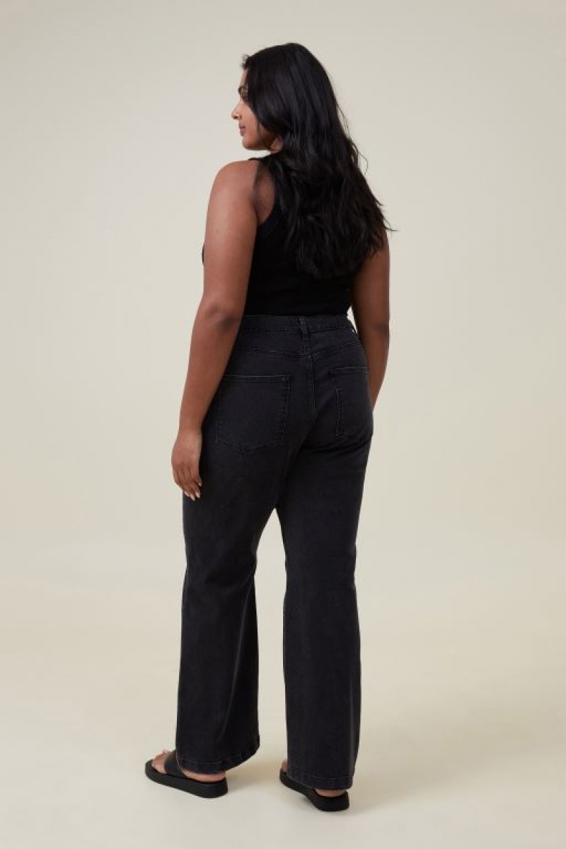 Cotton On Curvy Stretch Bootcut Flare Women's Jeans Deep Grey Black | DlJQviBwuCP