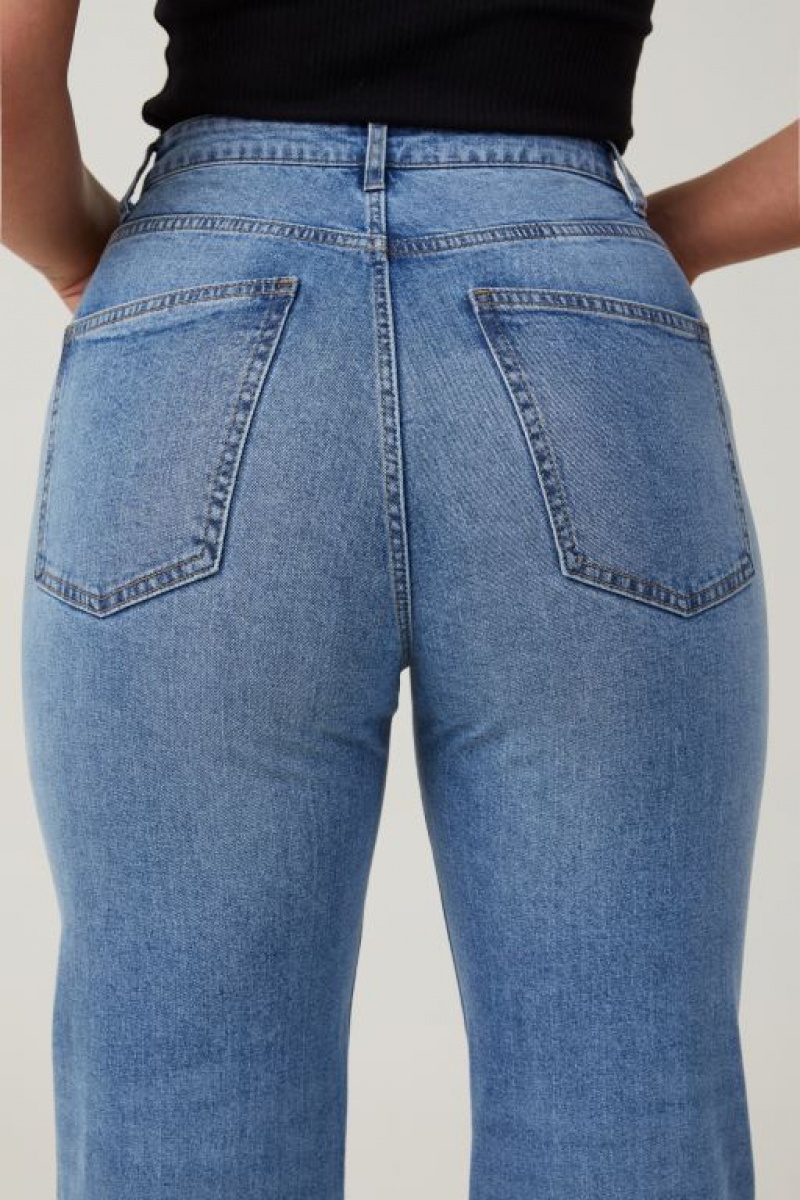 Cotton On Curvy Stretch Straight Women's Jeans Blue | zUC5XEyWWSt