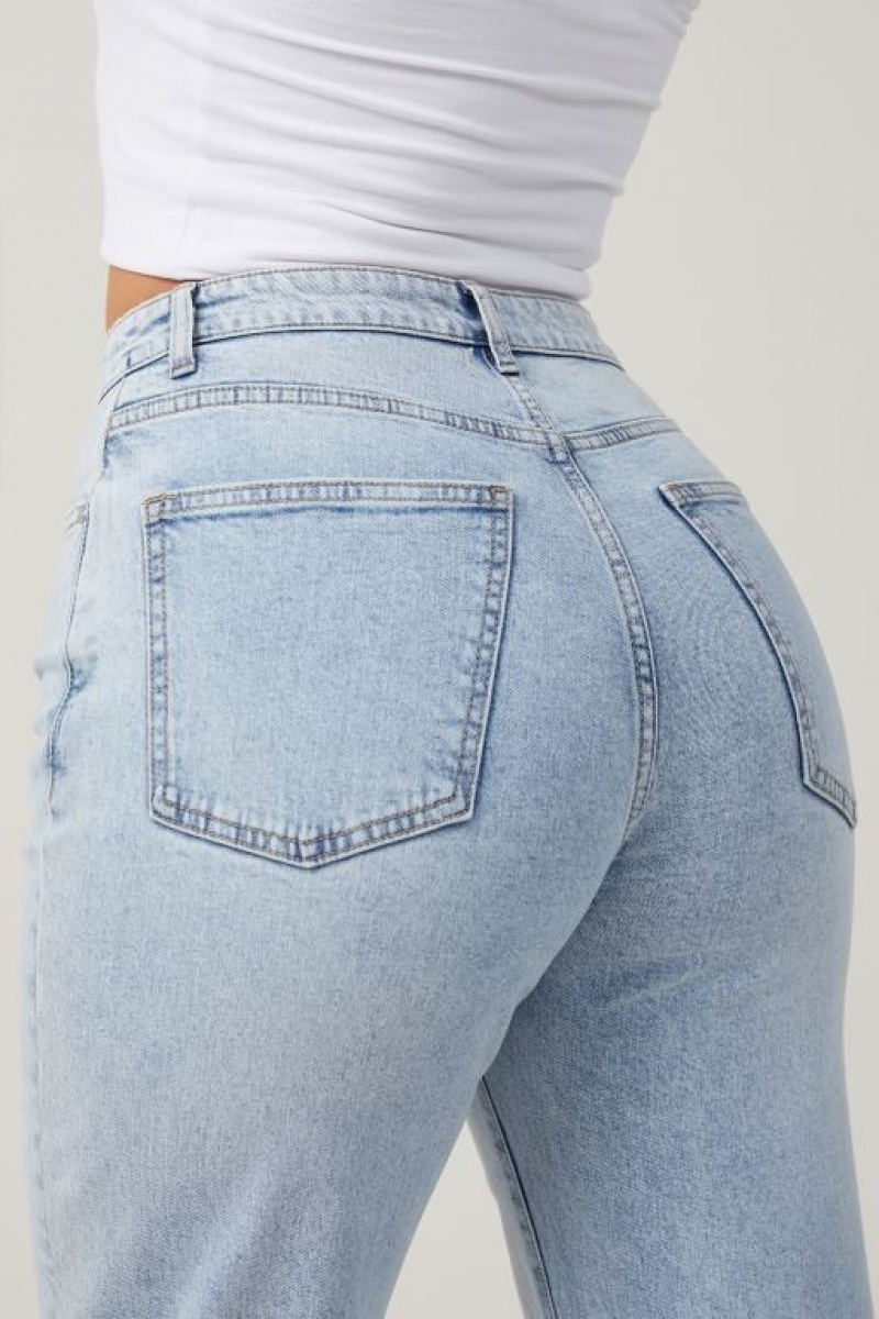 Cotton On Curvy Stretch Wide Jean Women's Pants Blue | OqPjfOW15vc