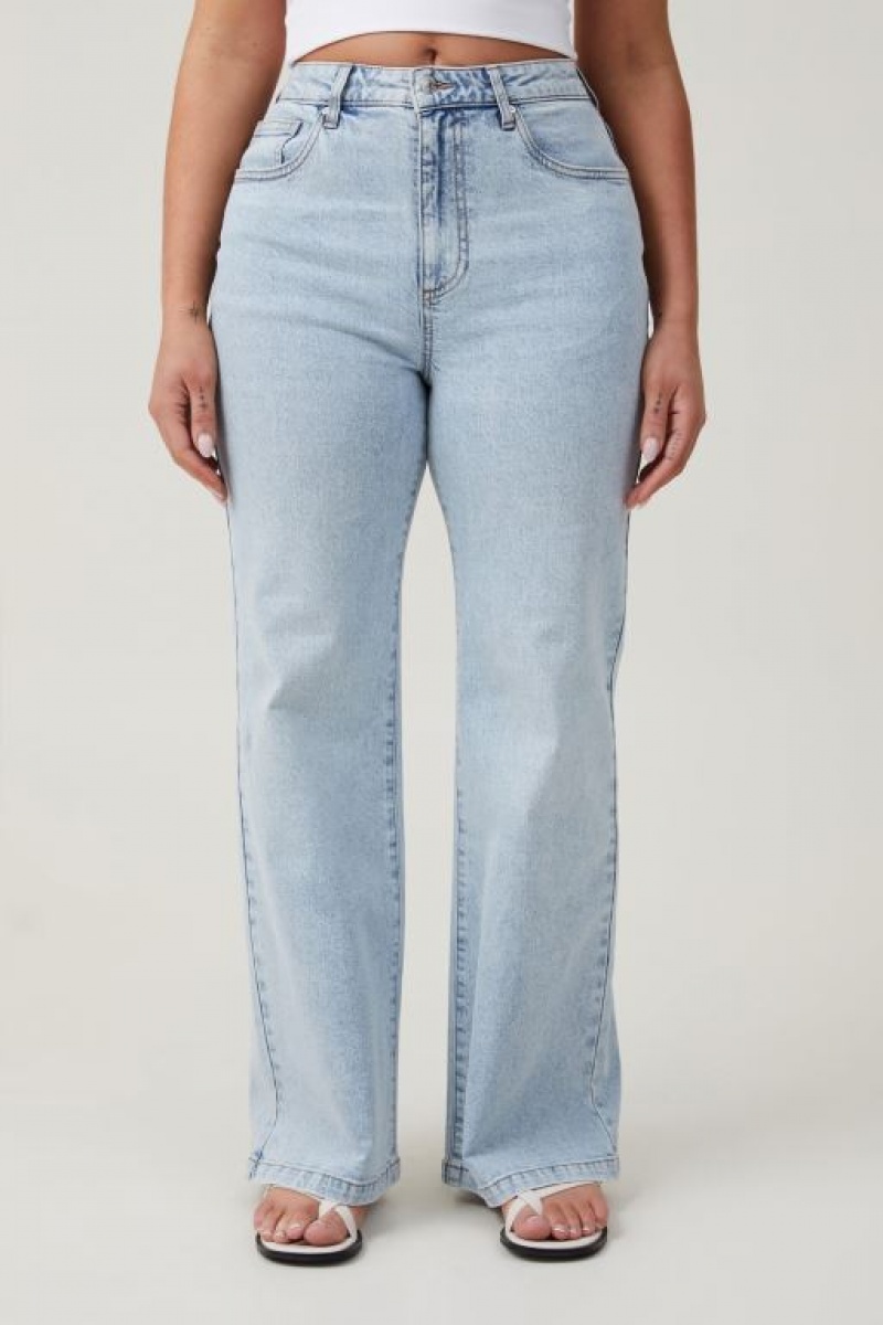 Cotton On Curvy Stretch Wide Jean Women's Pants Blue | OqPjfOW15vc