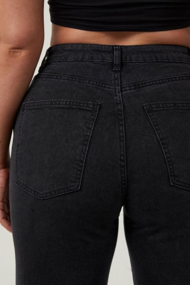 Cotton On Curvy Stretch Wide Women's Jeans Deep Grey Black | ijYyFhGkZYI