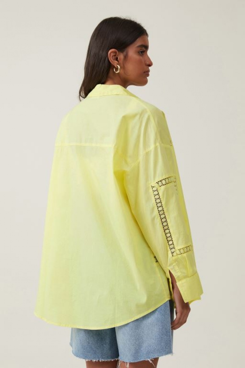 Cotton On Cutwork Dad Women's Shirts Sunny | Jh5oSuqHvce
