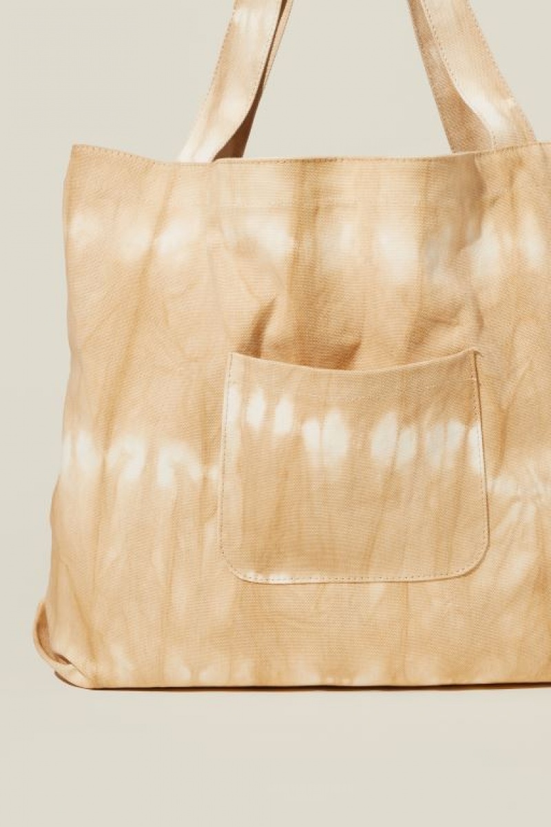 Cotton On Dakota Oversized Tote Women's Bags Grey Brown / White | kyZs3GVmdue