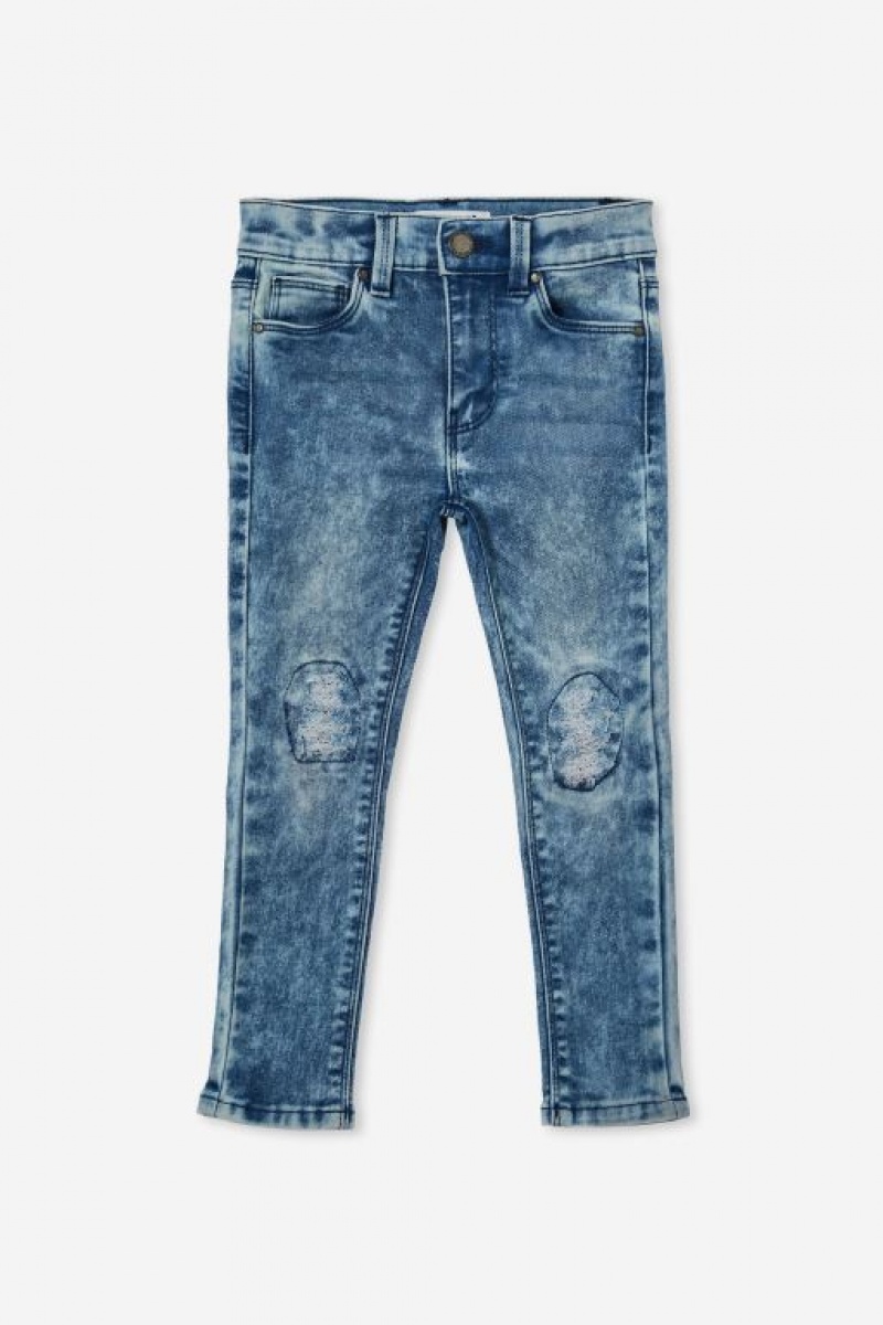 Cotton On Deadre Girls' Jeans Blue Wash | GjwlOr3bvrM